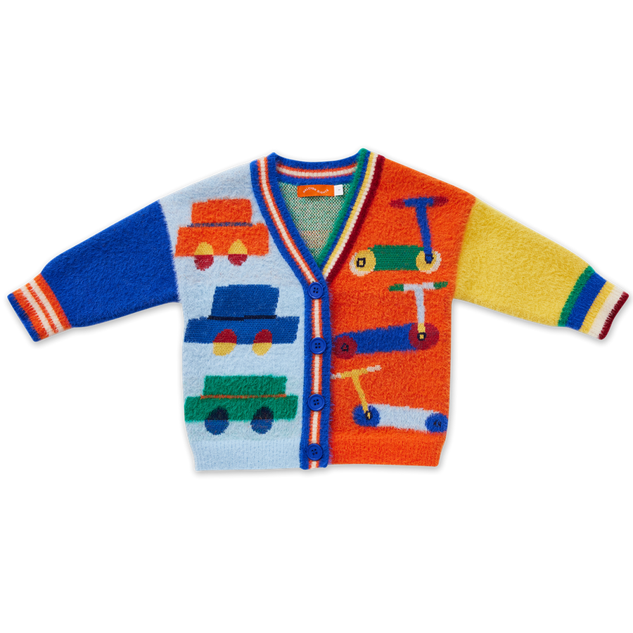 Fluffy Knit Cardigan / Beep Beep