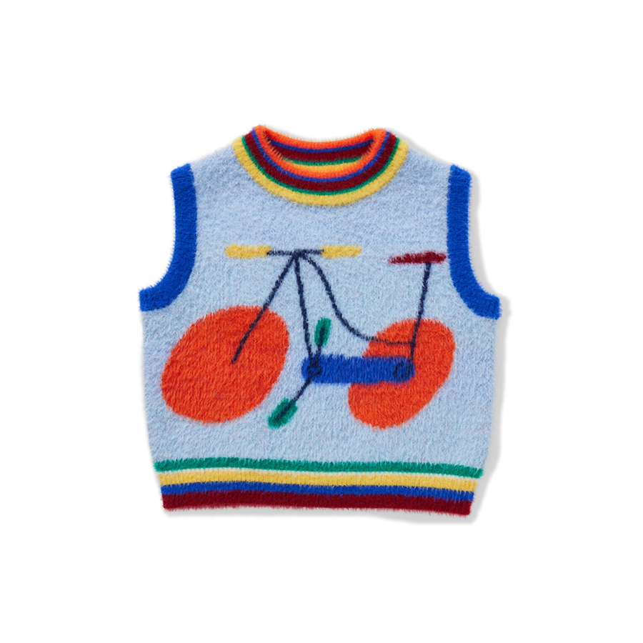 Fluffy Knit Vest / Beep Beep