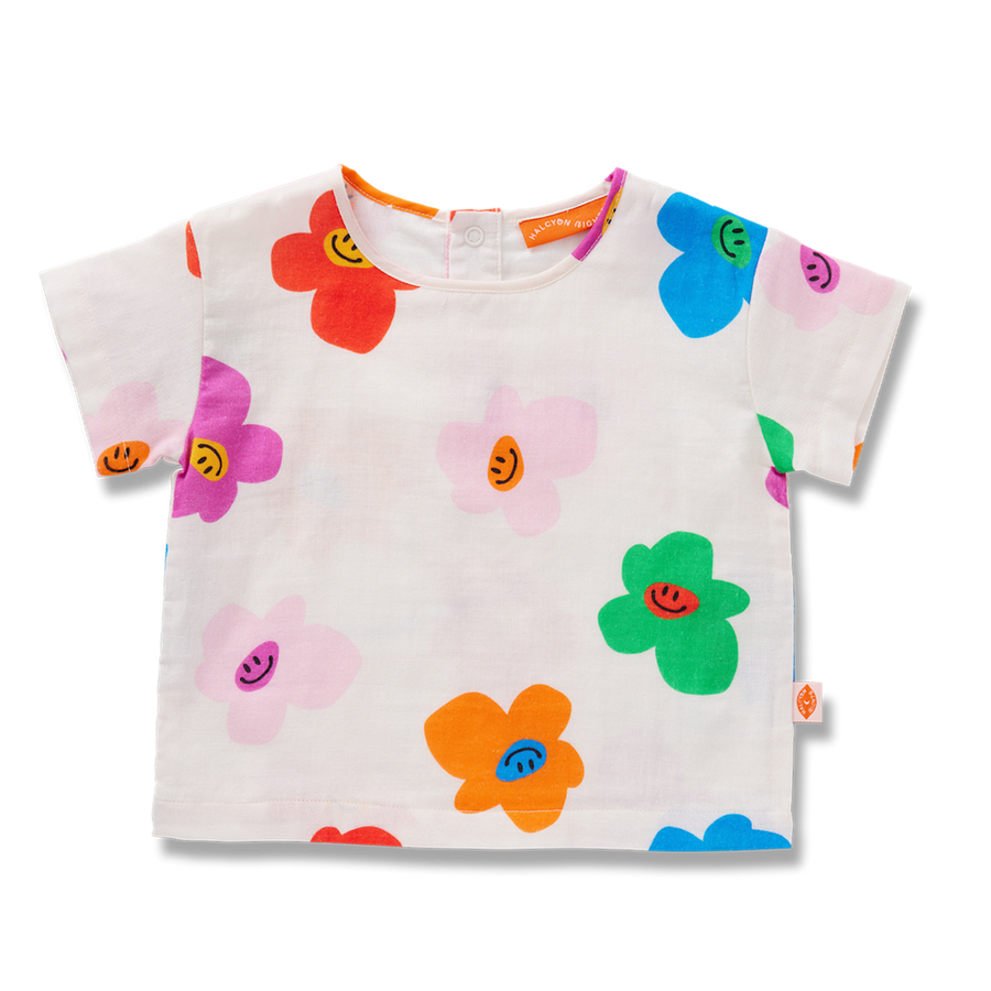 Woven T Shirt / Hej Blomma!