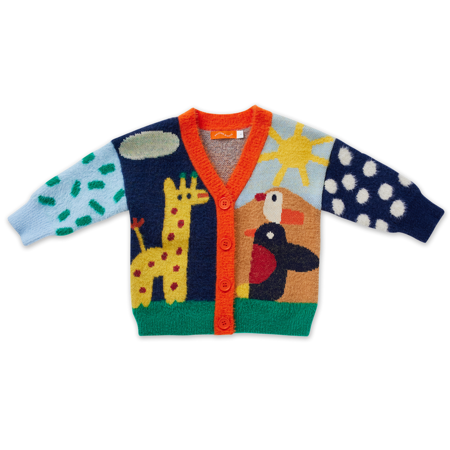 Fluffy Knit Cardigan / Zoo Crew