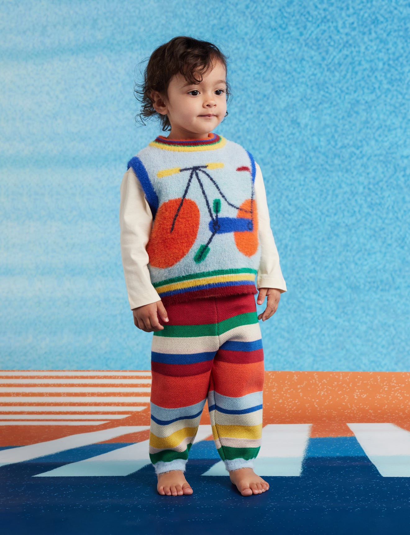 Fluffy Knit Vest / Beep Beep