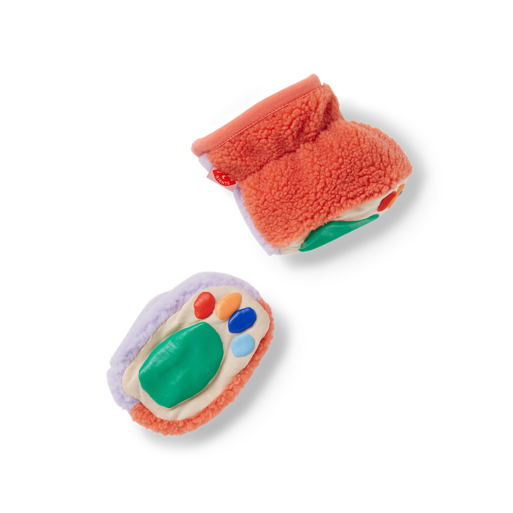 Lilac & Coral Sherpa Baby Bootie