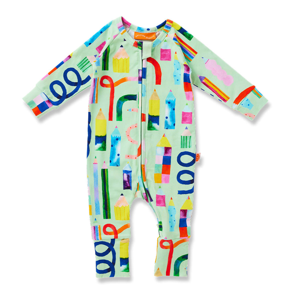 Scribble Squad Long Sleeve Romper