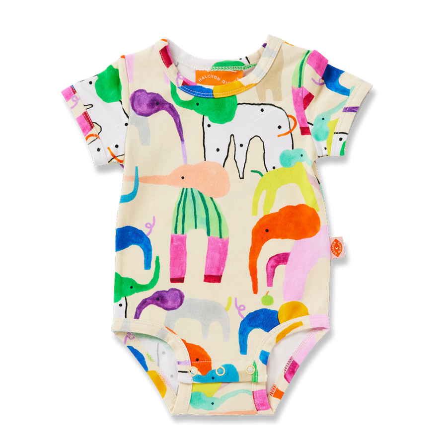 Short Sleeve Bodysuit / Happy Herd
