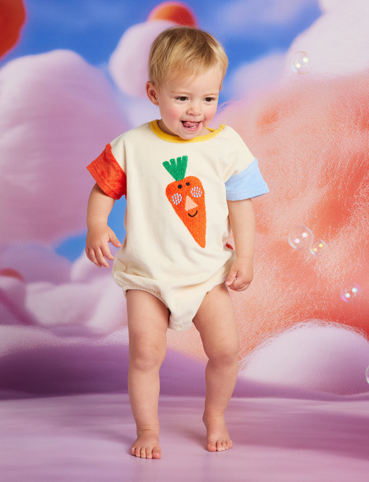 Pocket Patch Terry Short Sleeve Bodysuit