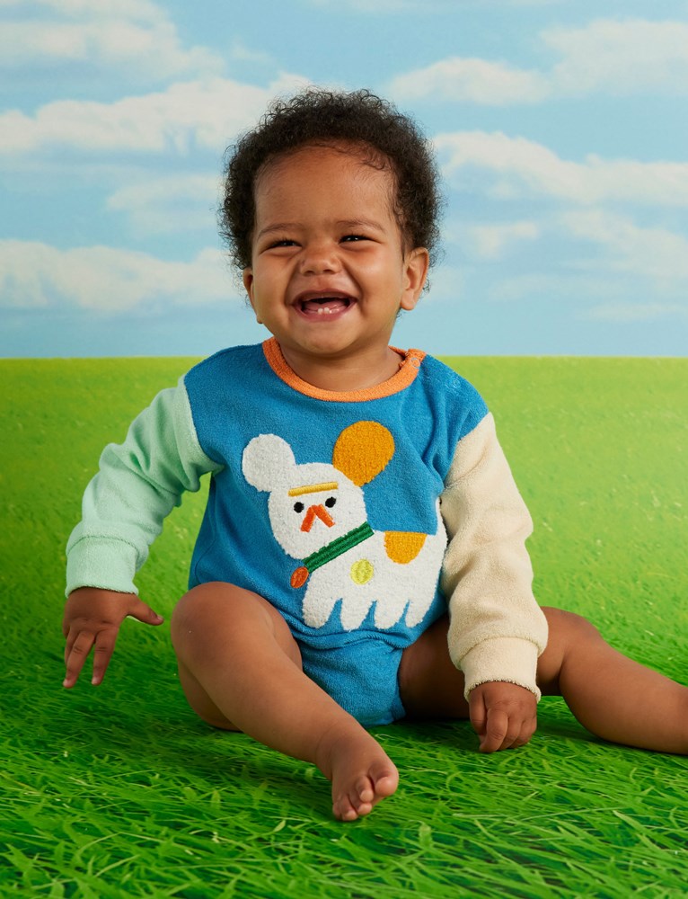 Puppy Park Terry Long Sleeve Bodysuit