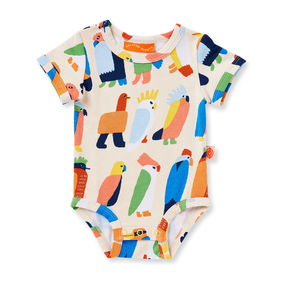 Short Sleeve Bodysuit / Flamin' Galahs