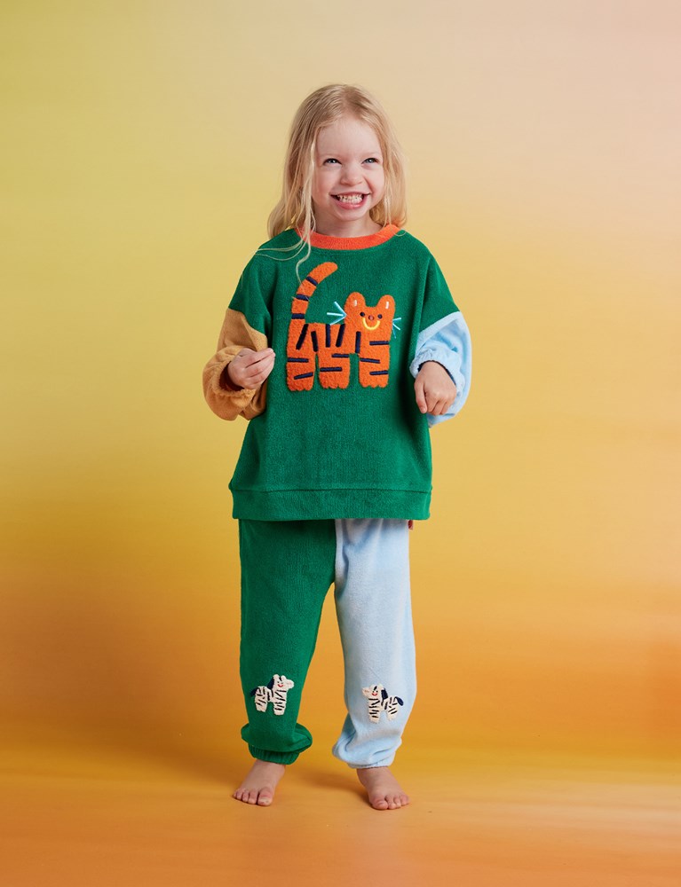 Zoo Crew green terry set