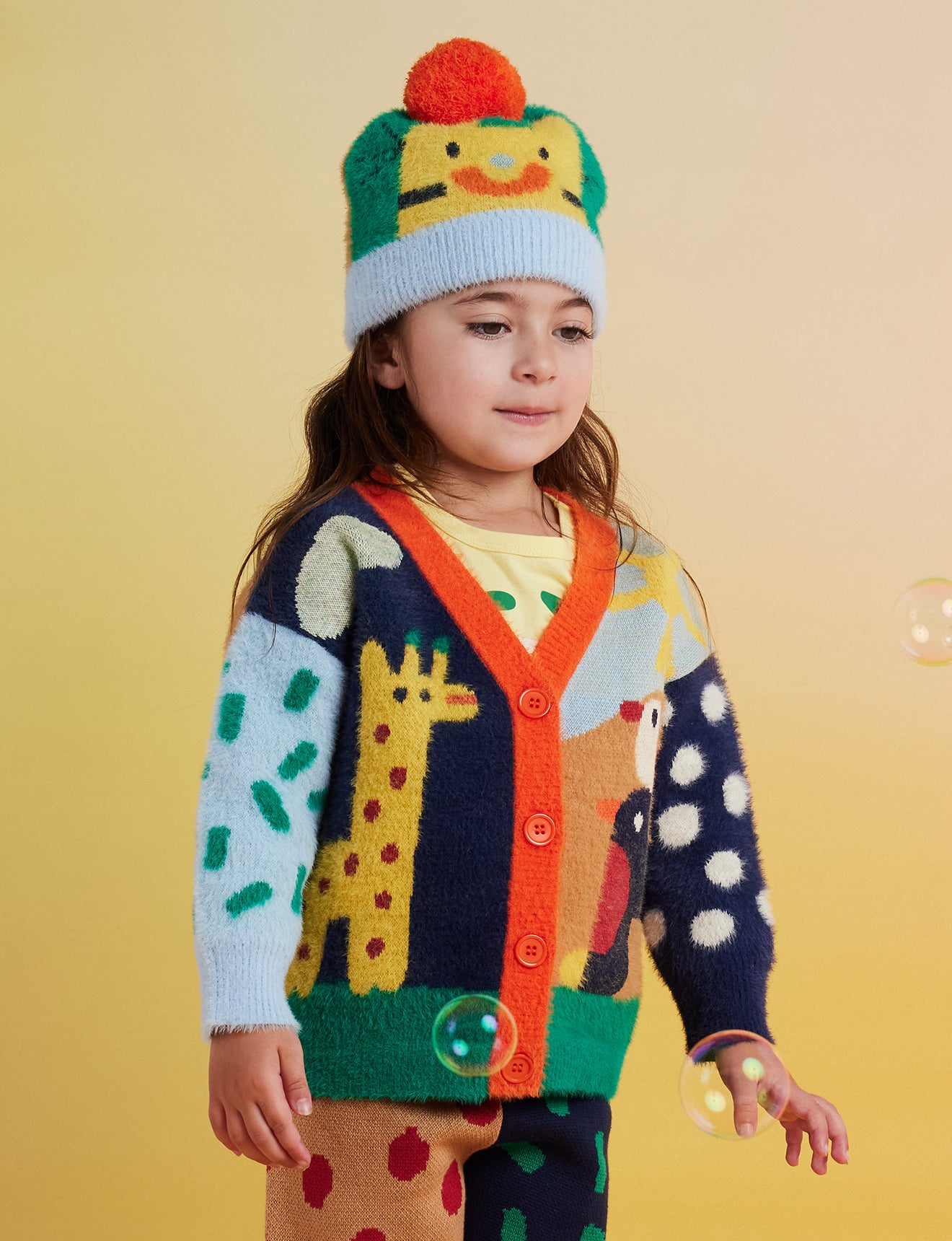 Fluffy Knit Beanie / Zoo Crew