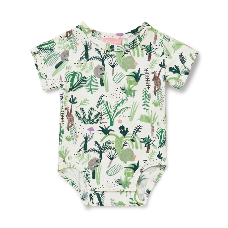 Short Sleeve Bodysuit / Fern Gully