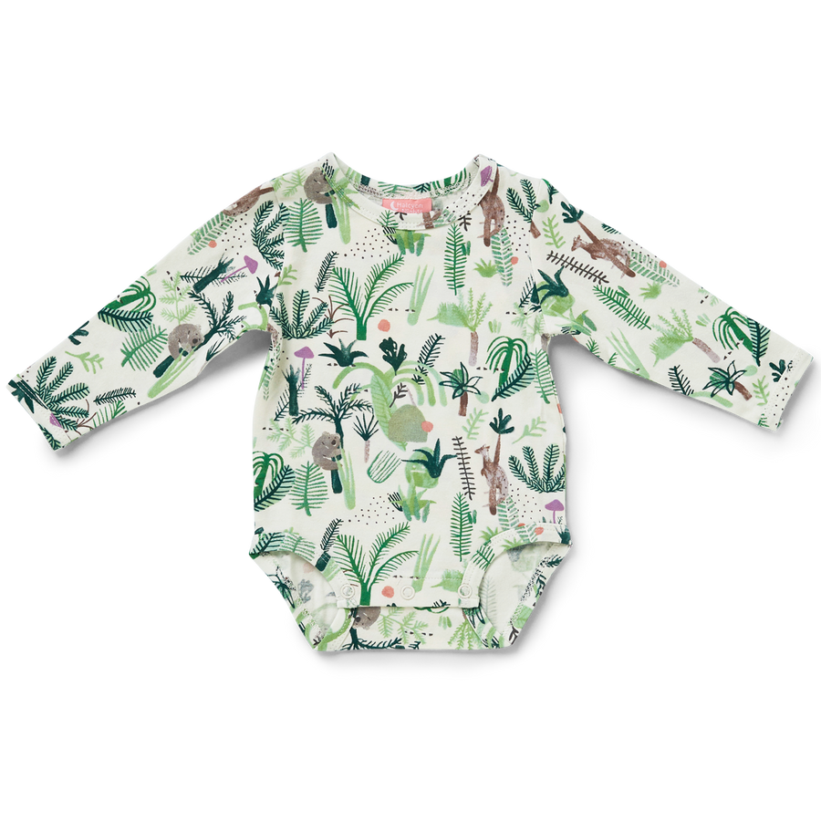 Long Sleeve Bodysuit / Fern Gully