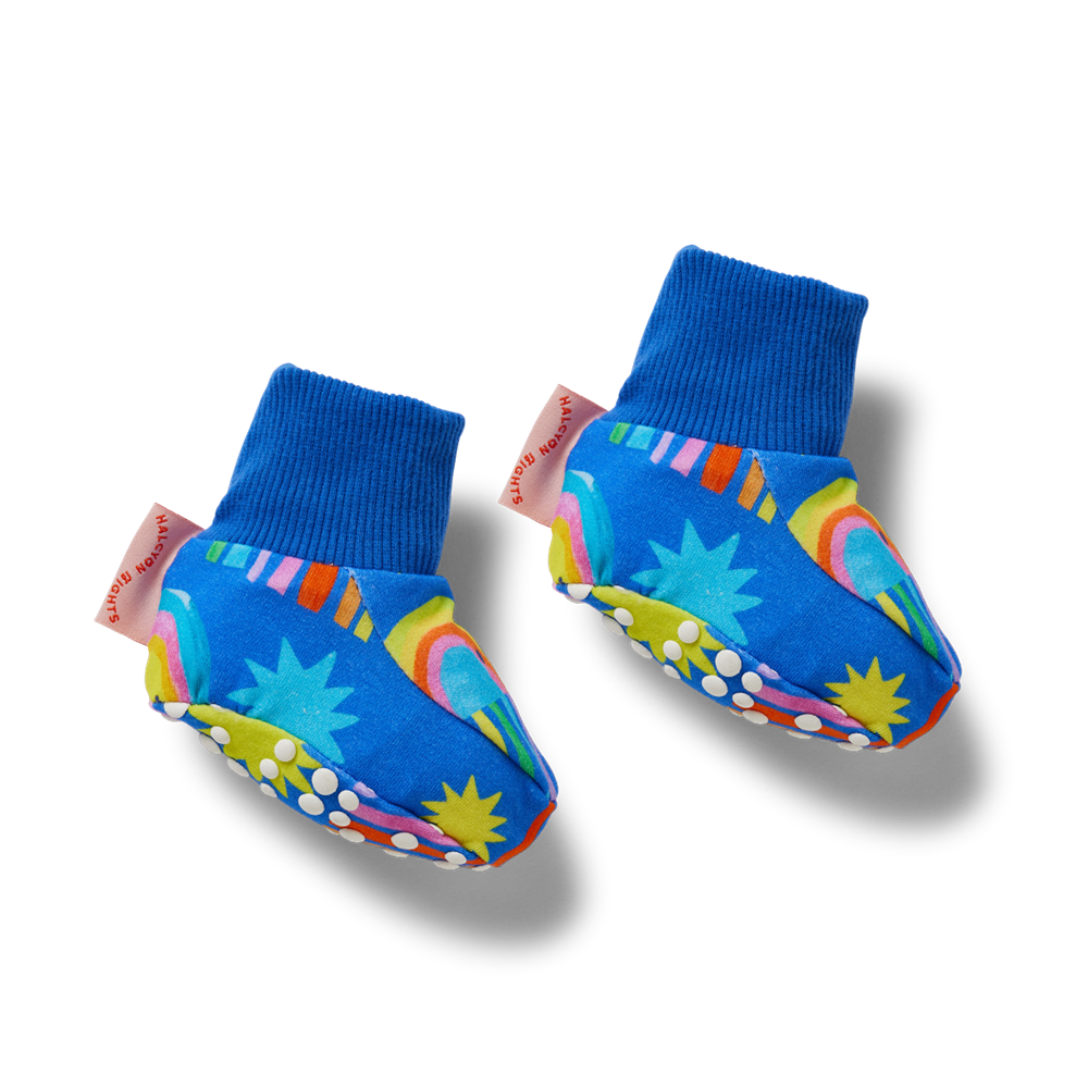 Here We Glow Baby Booties Halcyon Nights