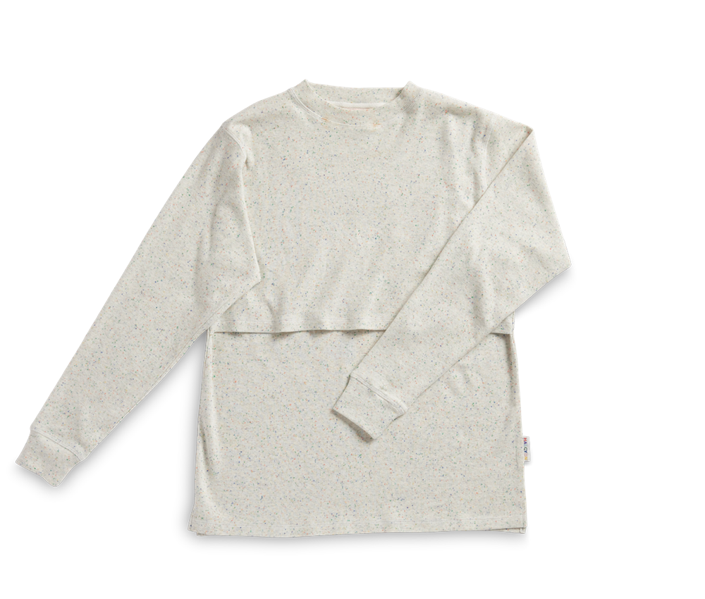 Silver Speckle Organic Mama Long Sleeve T Shirt