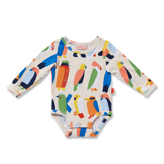 Flamin' Galahs Long Sleeve Bodysuit