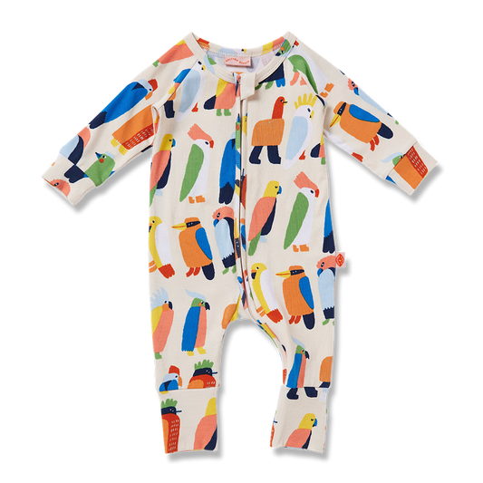 Flamin' Galahs Long Sleeve Romper