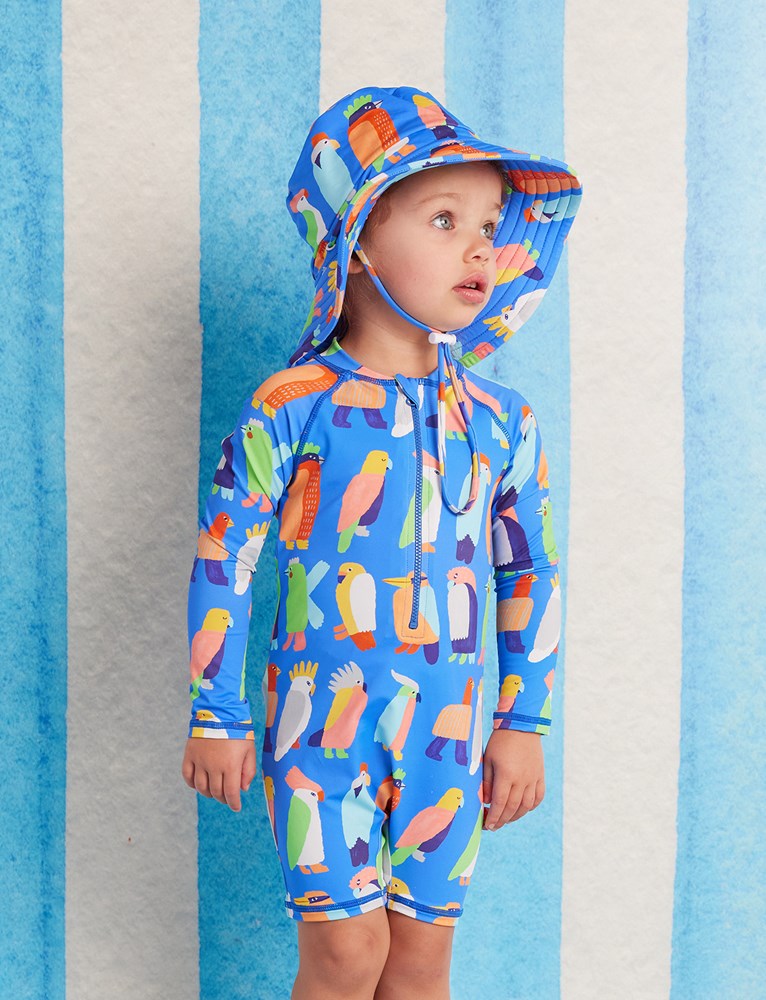 baby swim rash vest and baby swim hat sharks halcyon nights