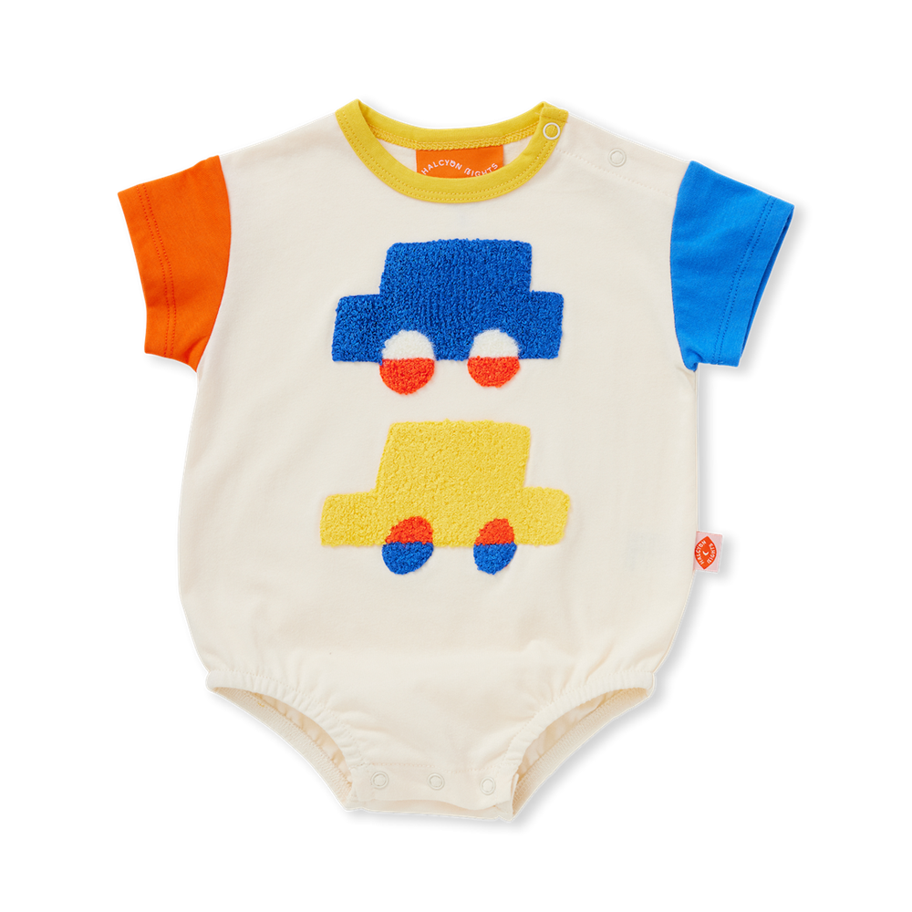 Cotton Short Sleeve Bodysuit / Beep Beep