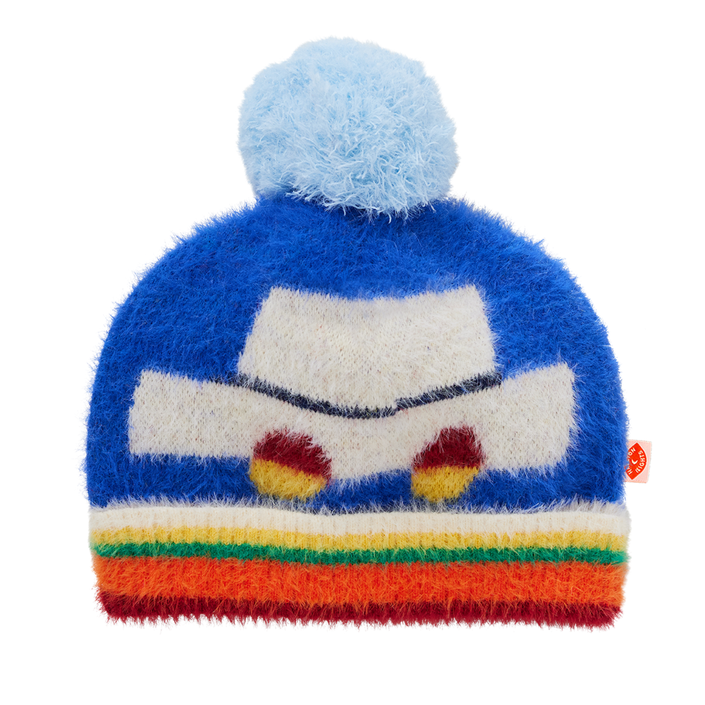Fluffy Knit Beanie / Beep Beep