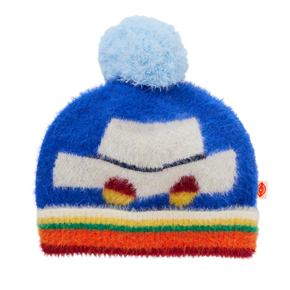 Fluffy Knit Beanie / Beep Beep