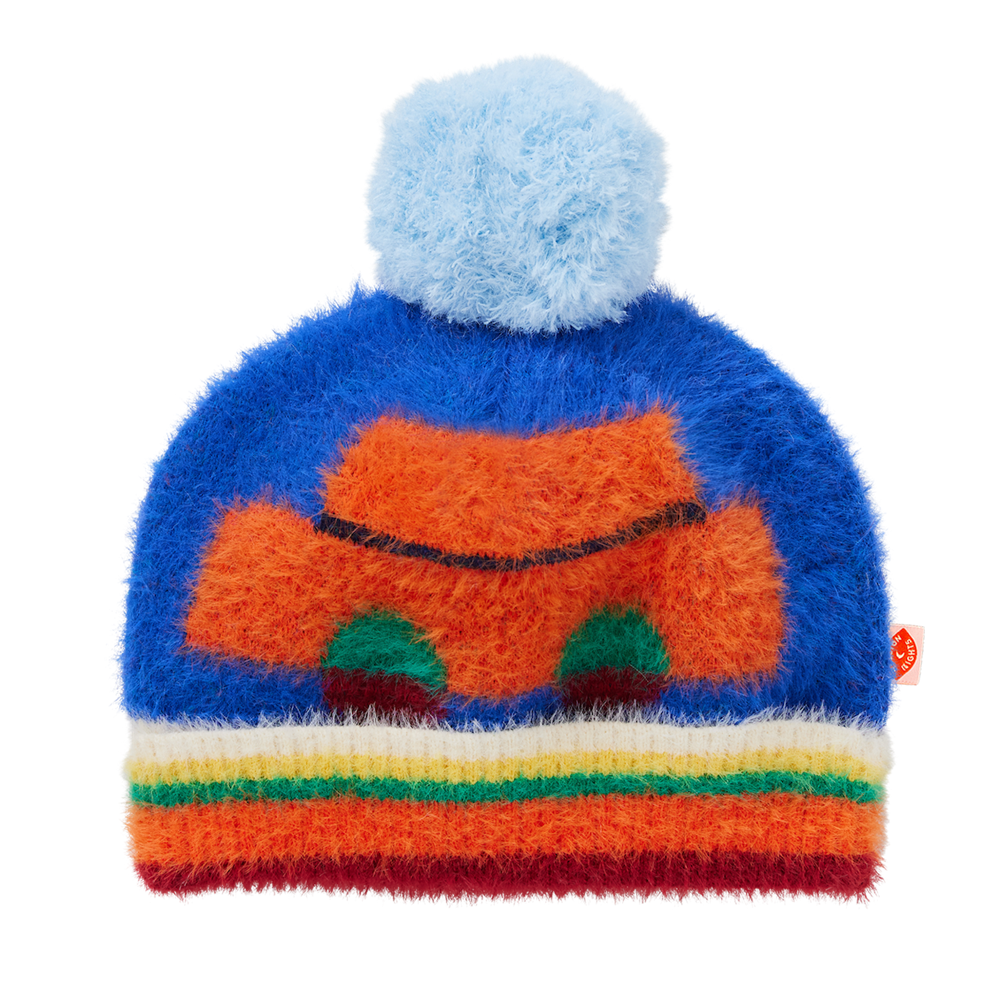 Fluffy Knit Beanie / Beep Beep