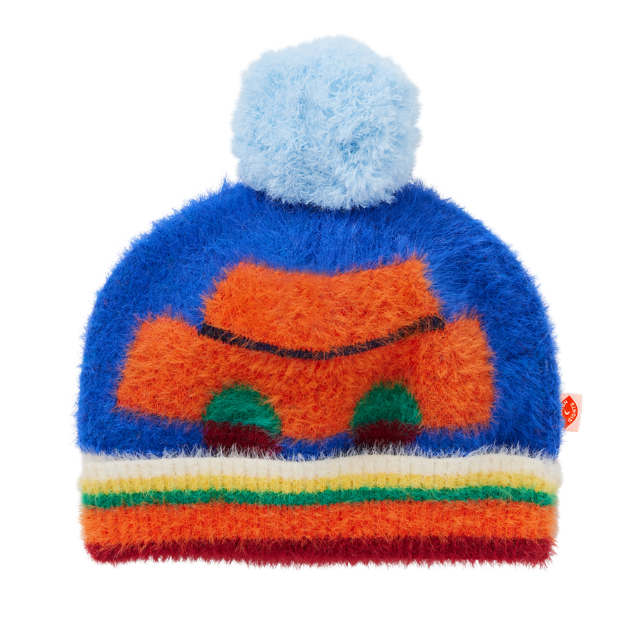 Fluffy Knit Beanie / Beep Beep