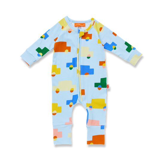 Long Sleeve Romper / Beep Beep