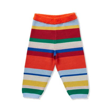 Fluffy Knit Pant / Stripes