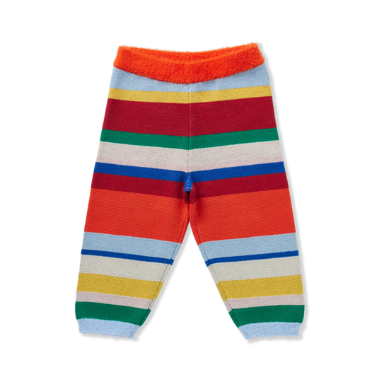 Fluffy Knit Pant / Stripes