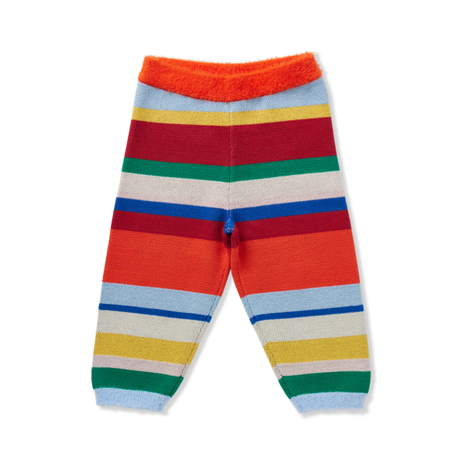 Fluffy Knit Pant / Stripes