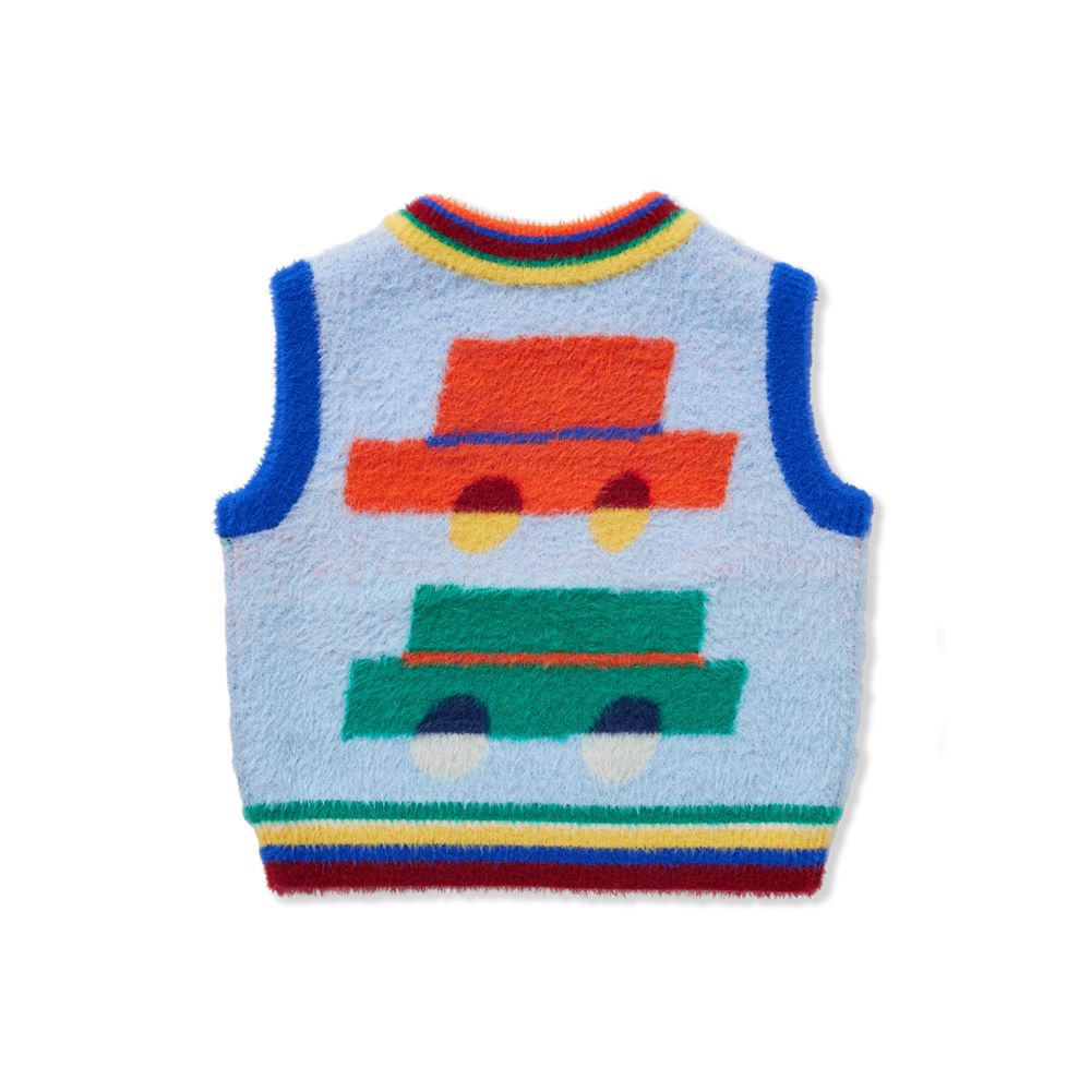 Fluffy Knit Vest / Beep Beep