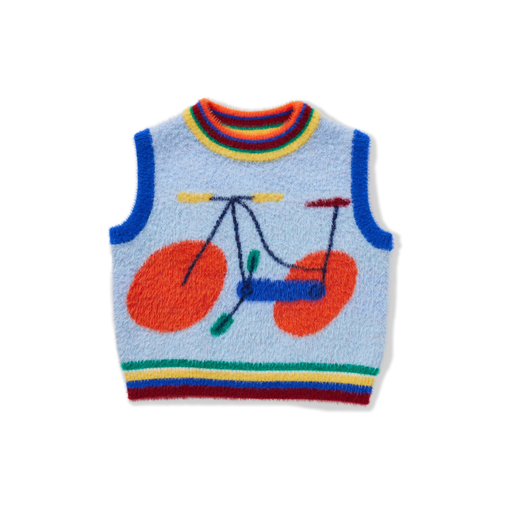 Fluffy Knit Vest / Beep Beep