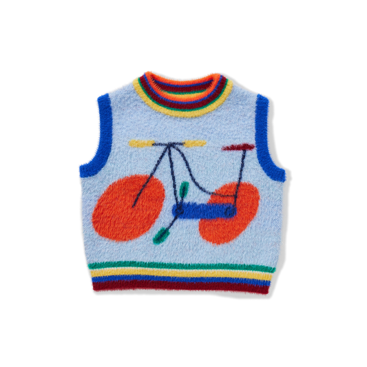 Fluffy Knit Vest / Beep Beep