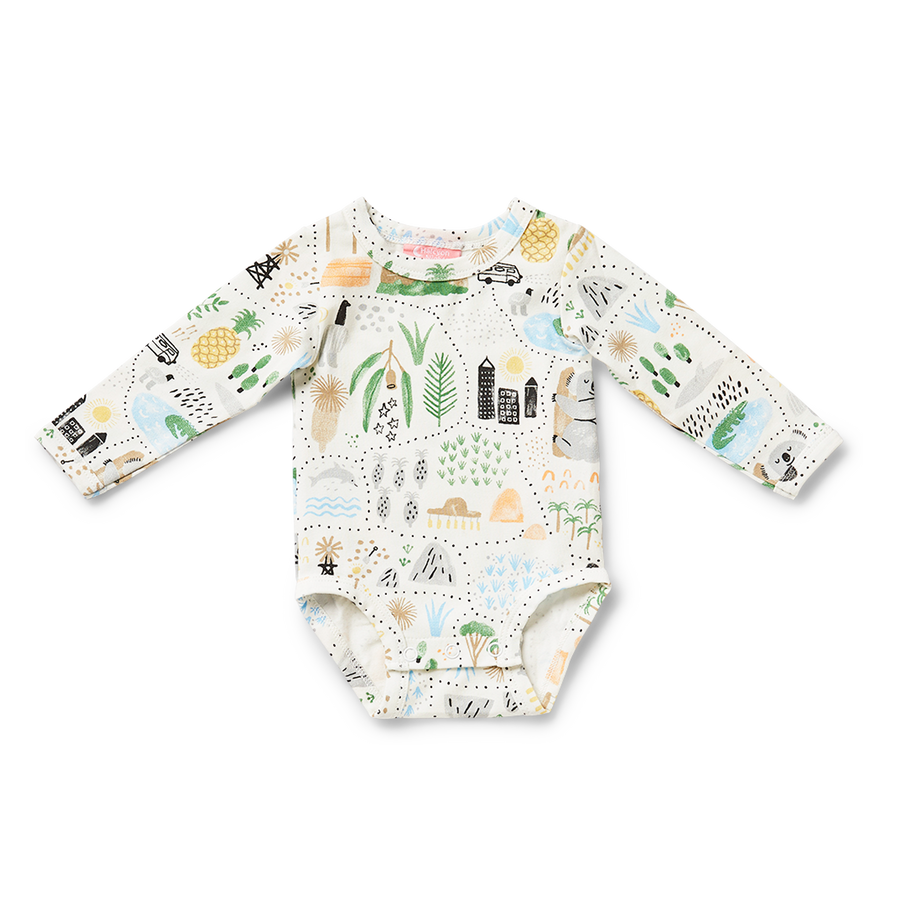 Long Sleeve Bodysuit / Big Adventures