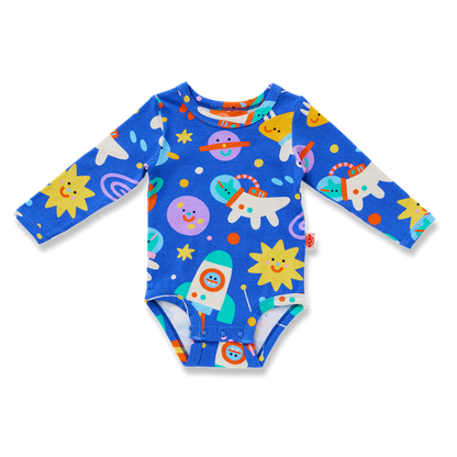 Long Sleeve Bodysuit / Dinos In Space