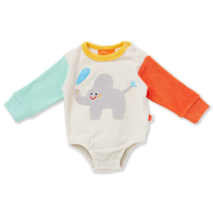 Terry Long Sleeve Bodysuit / Zoo Crew Cream