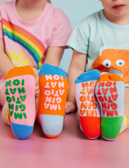 Ankle Grip Sock / Imaginationation X Halcyon Nights Yellow Green