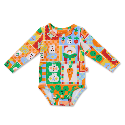 Long Sleeve Bodysuit / Pocket Patch