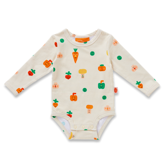 Teeny Tiny Veg Long Sleeve Bodysuit