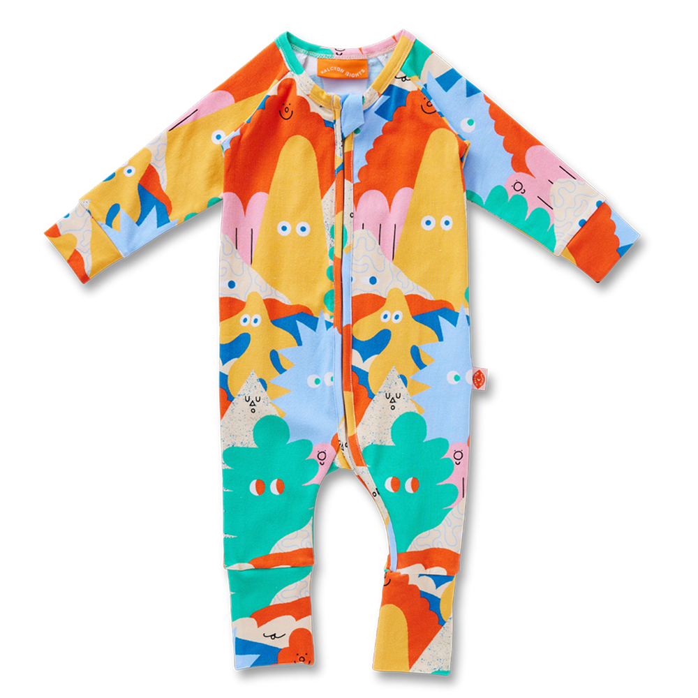 Long Sleeve Romper / Mount Wiggly