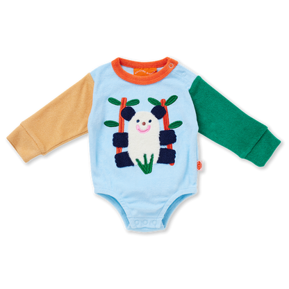 Terry Long Sleeve Bodysuit / Zoo Crew Blue