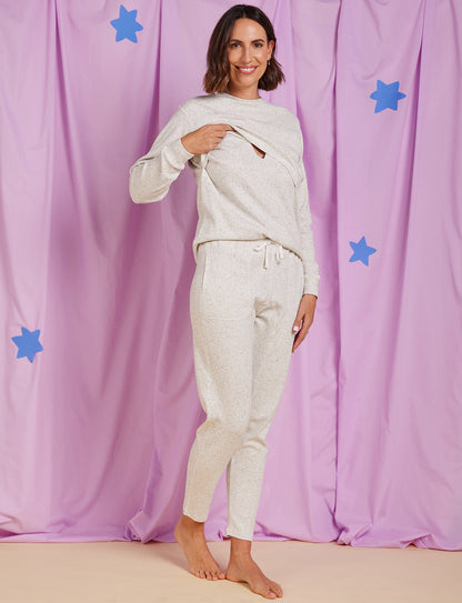 Silver Speckle Organic Mama Long Sleeve T Shirt