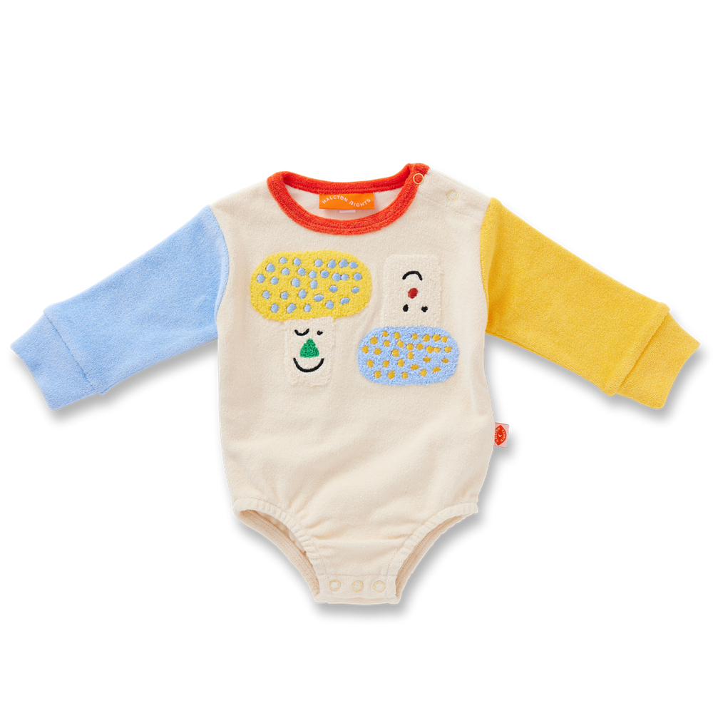 Terry Long Sleeve Bodysuit / Pocket Patch