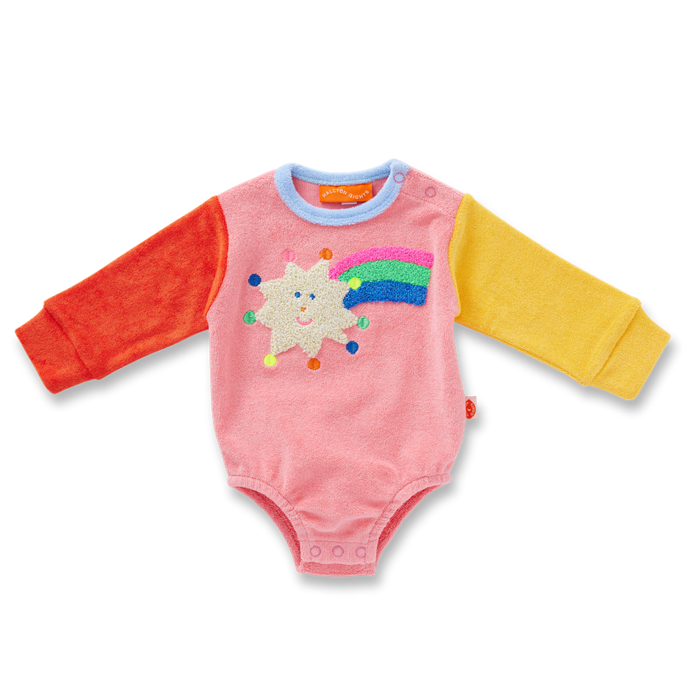Terry Long Sleeve Bodysuit / Stars