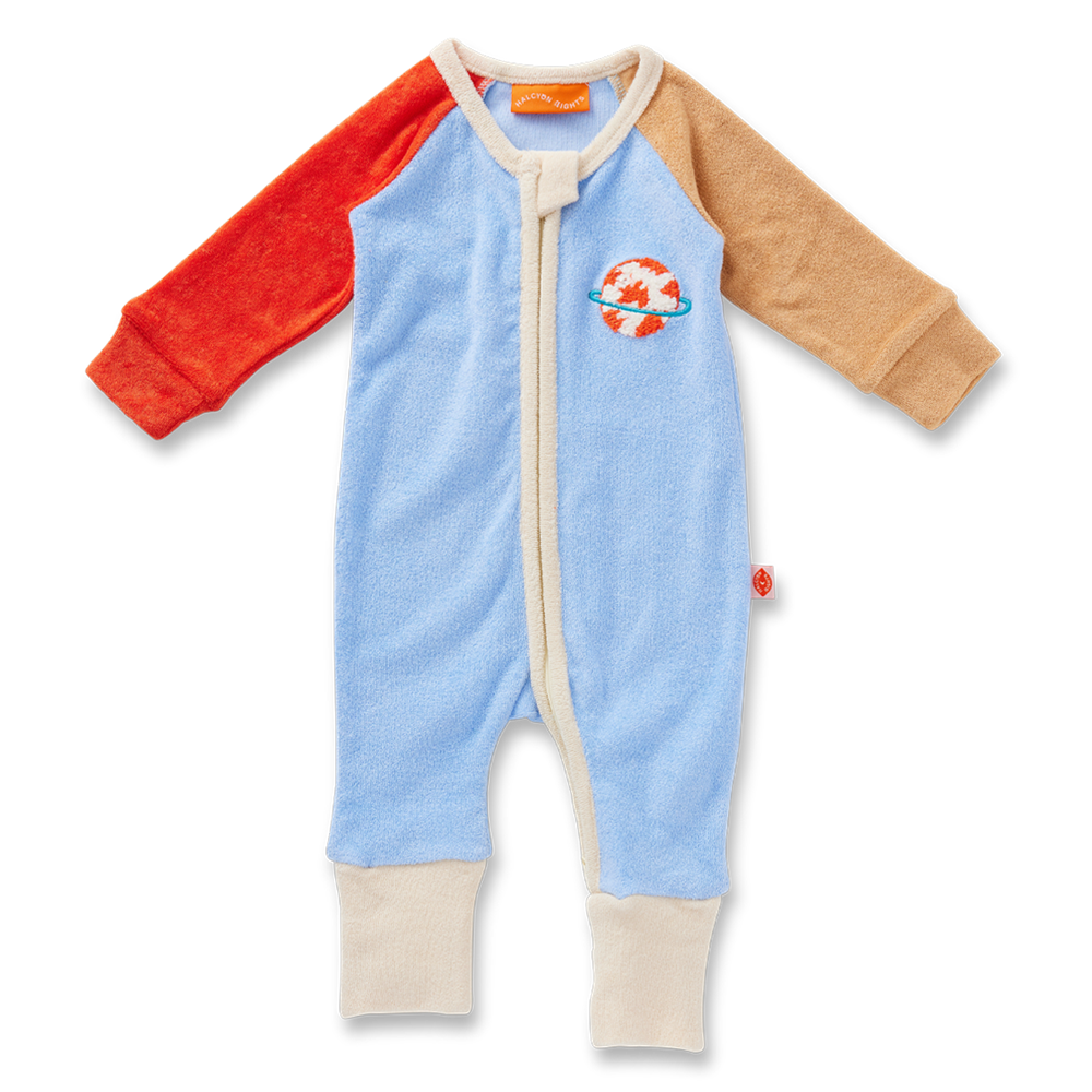 Terry Long Sleeve Romper / See You In Space