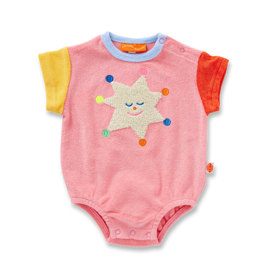 Stars Terry Short Sleeve Bodysuit