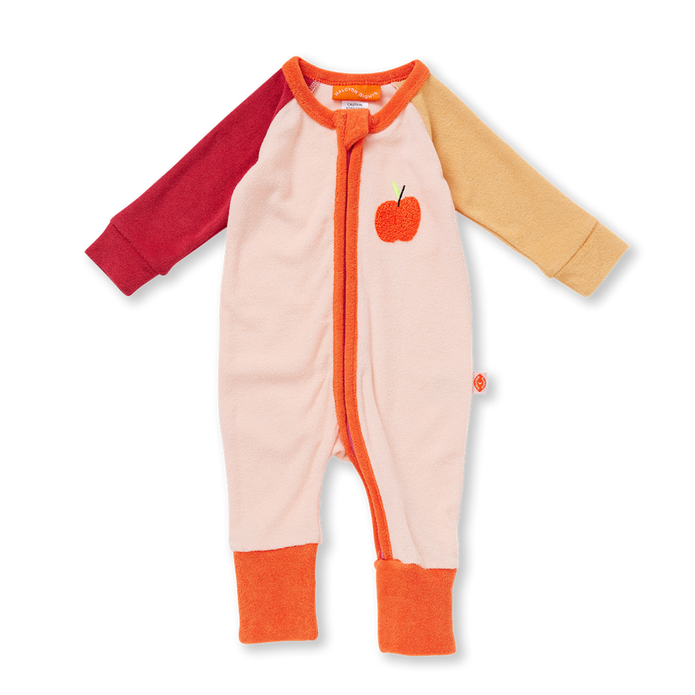 Terry Long Sleeve Romper / Tiny Orchard