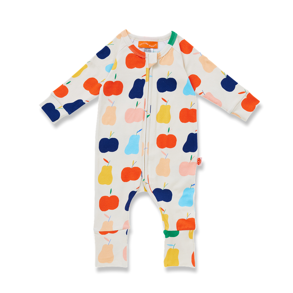 Long Sleeve Romper / Tiny Orchard