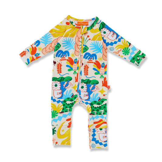 Long Sleeve Romper / Tropicool