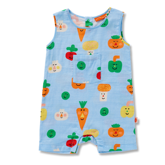 Teeny Tiny Veg Woven Overalls