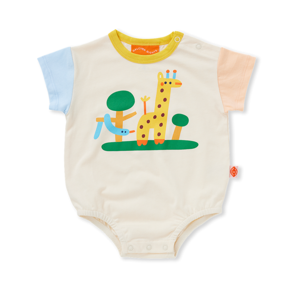 Cotton Short Sleeve Bodysuit / Zoo Crew
